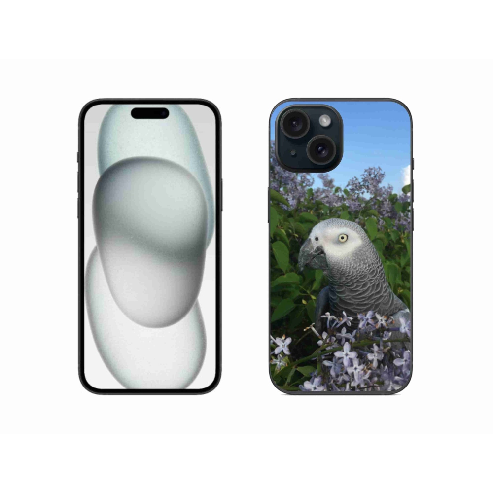 Zselés borítás mmCase iPhone 15 készülékhez - papagáj