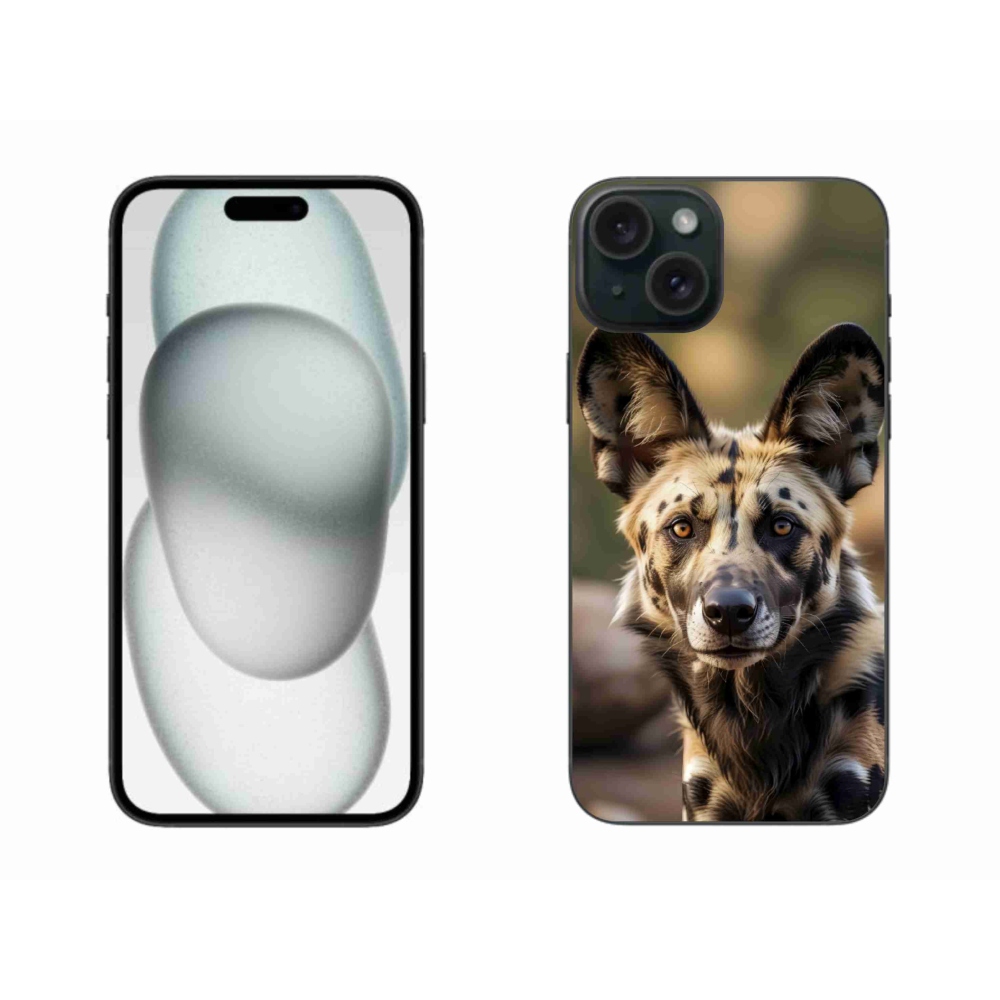 mmCase gél tok az iPhone 15 Plus-hoz – afrikai vadkutya