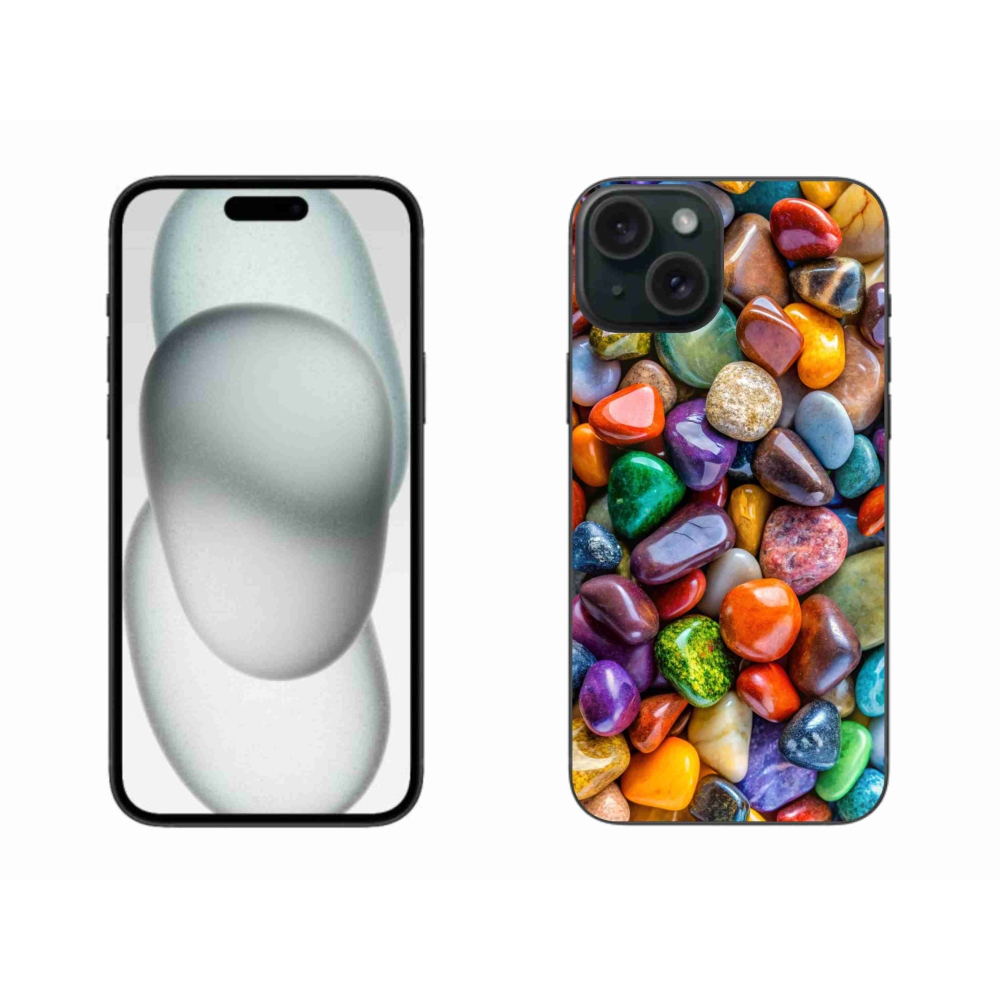 Zselés borítás mmCase iPhone 15 Plus készülékhez - színes strasszkövek