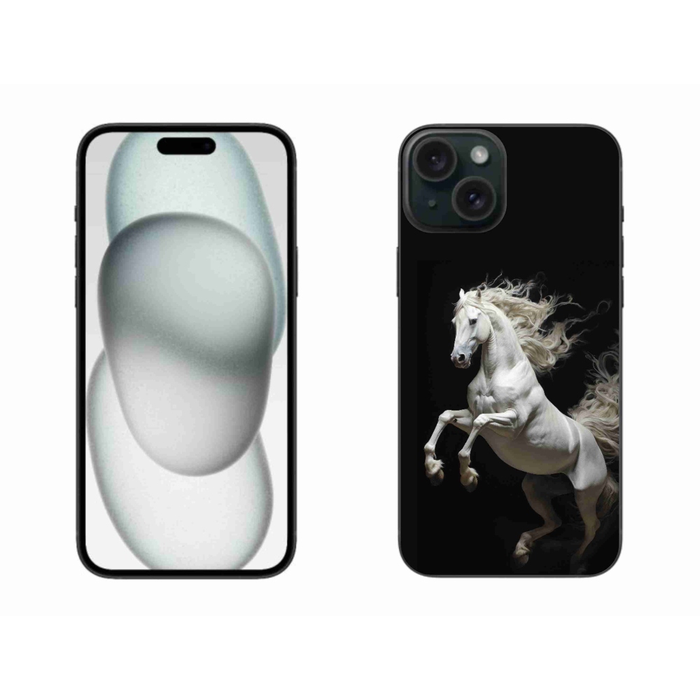 Gél borítás mmCase iPhone 15 Plus készülékhez - fehér ló 4