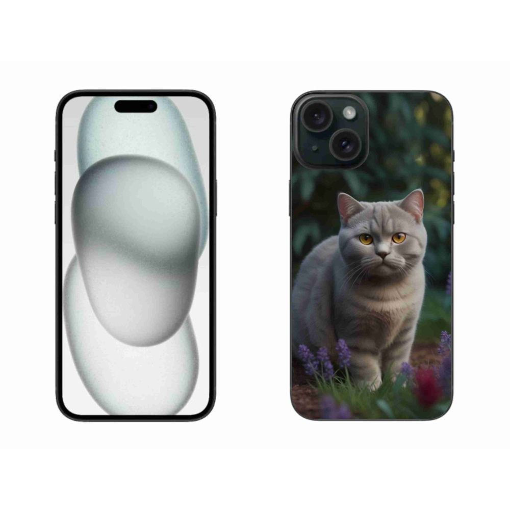 Zselés borítás mmCase iPhone 15 Plus készülékhez - brit macska