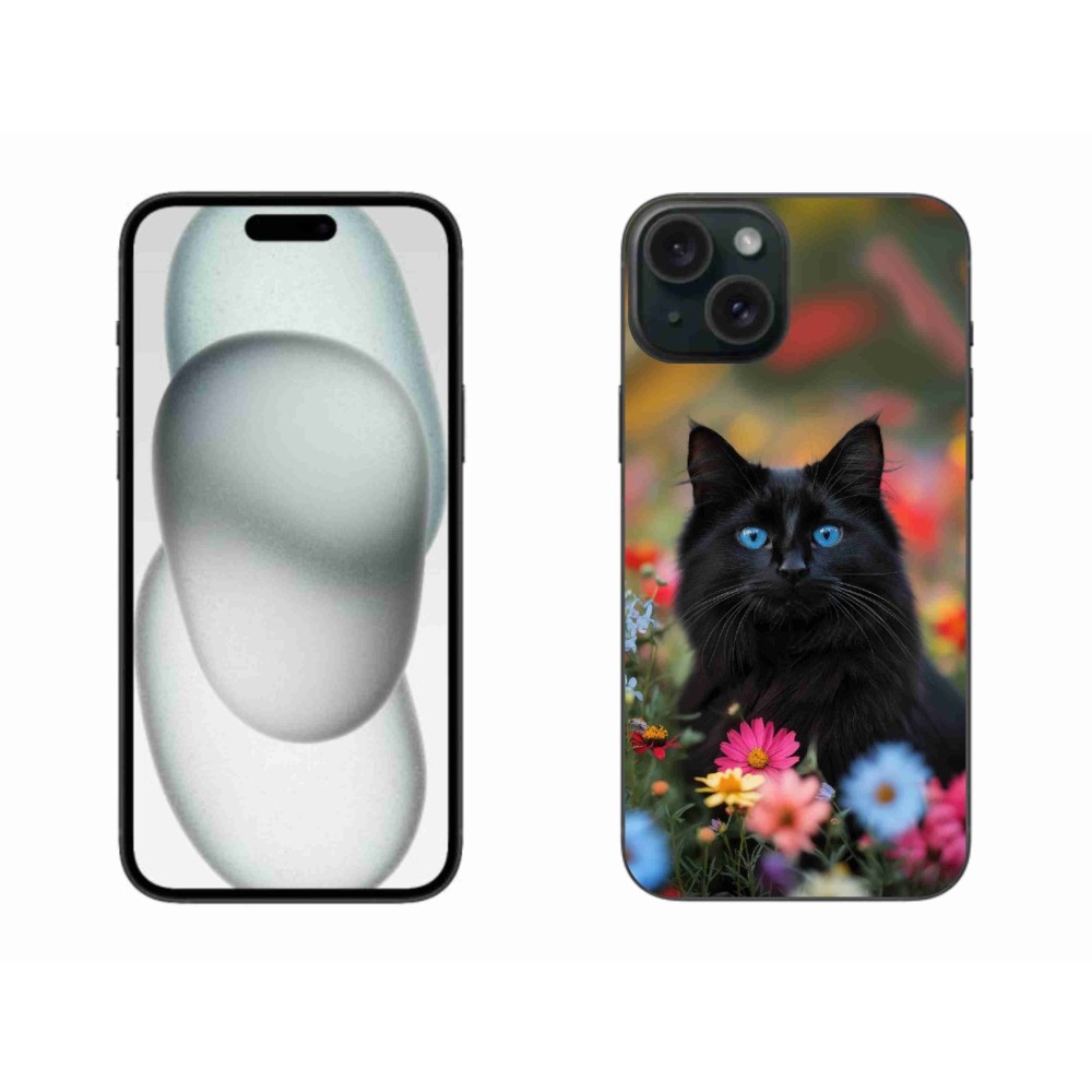 mmCase gél tok az iPhone 15 Plus-hoz – fekete cica 4