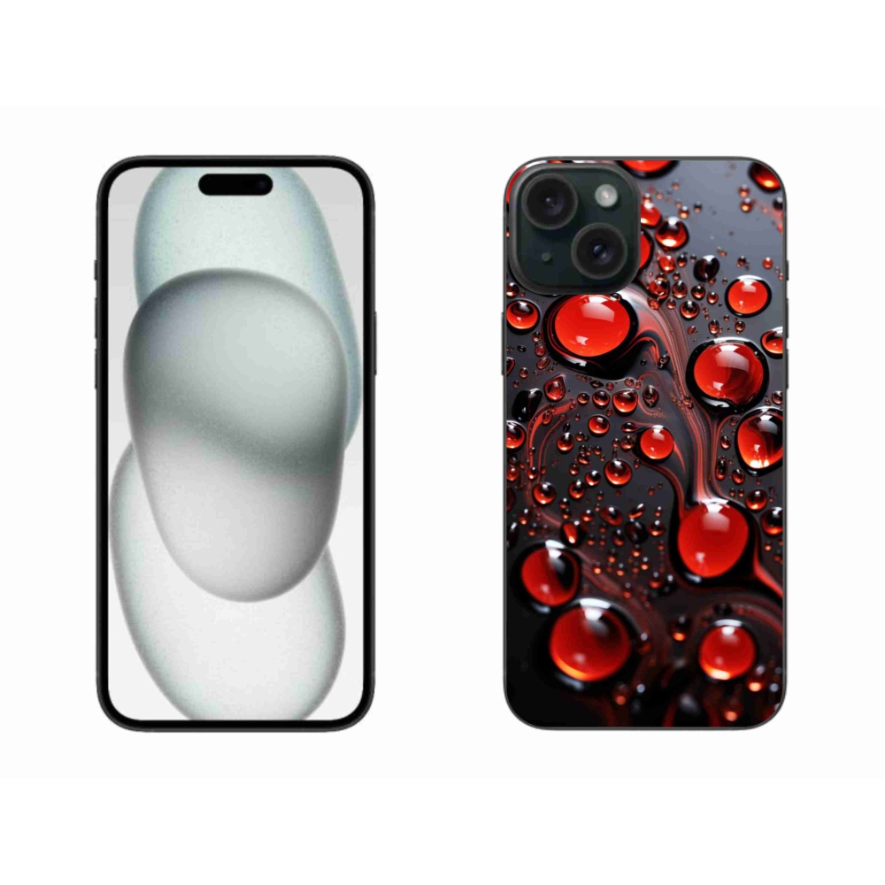 Gél védőhuzat mmCase iPhone 15 Plus készülékhez - piros csepp 2