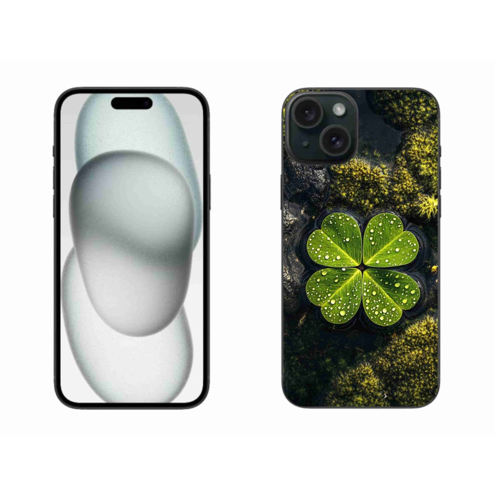 Gél borítás mmCase iPhone 15 Plus készülékhez - négylevelű lóhere