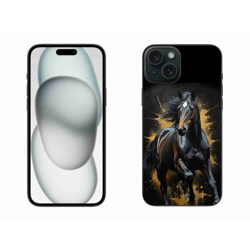 mmCase gél tok az iPhone 15 Plus-hoz – elegáns fekete csikó