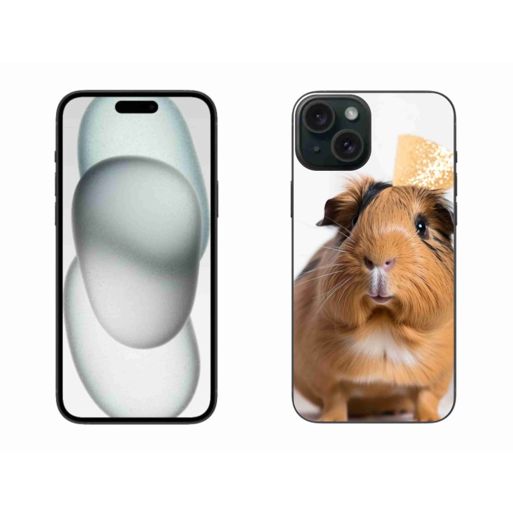 Zselés borítás mmCase iPhone 15 Plus készülékhez - barna tengerimalac