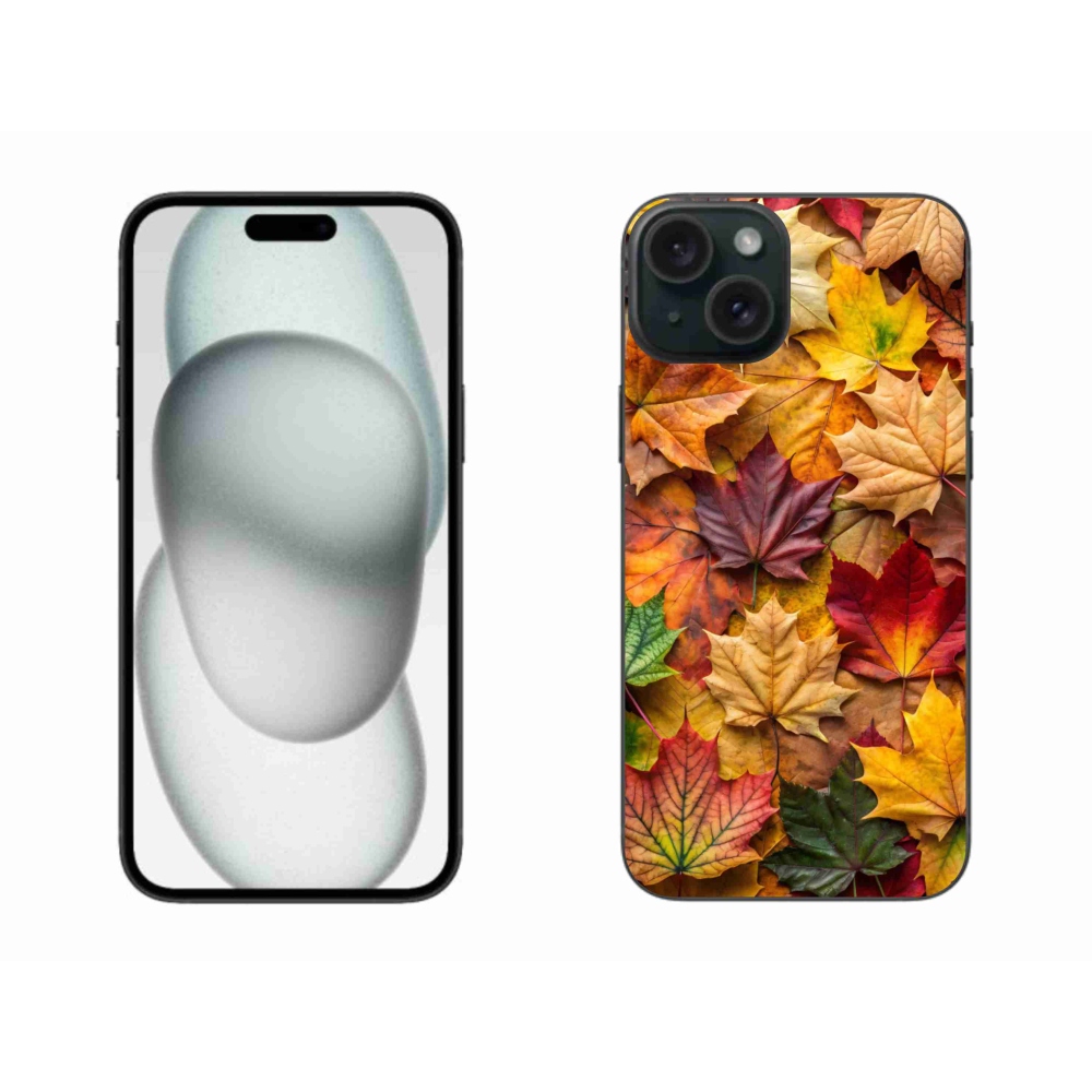 Zselés borítás mmCase iPhone 15 Plus készülékhez - juharlevelek 2