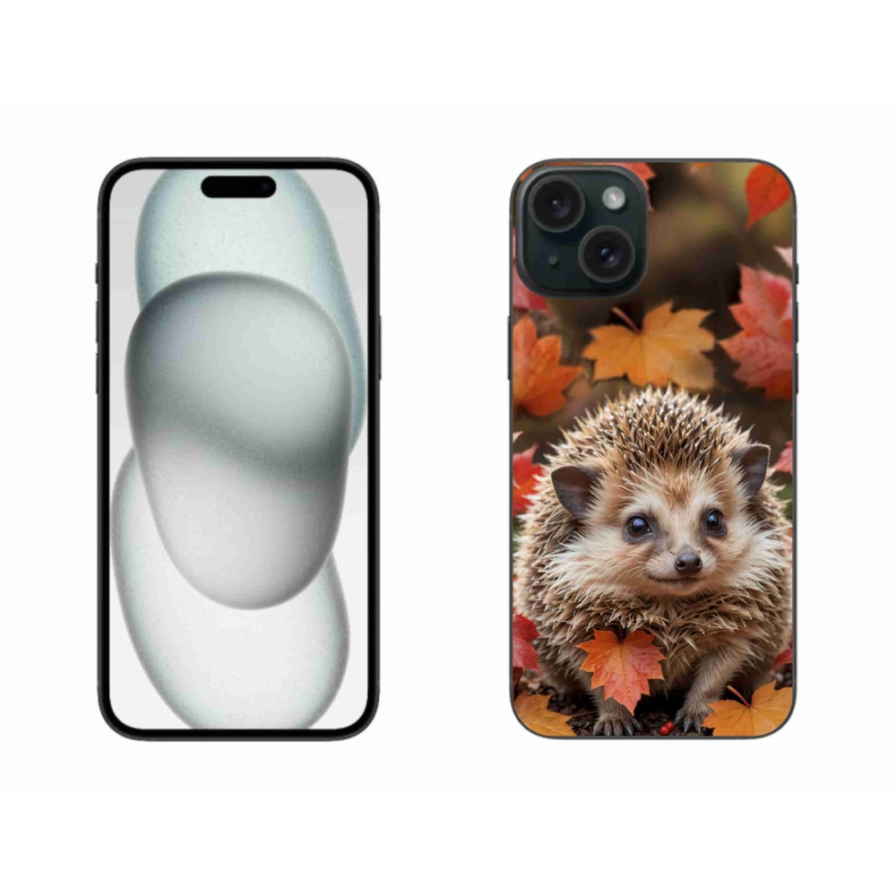 mmCase gél tok az iPhone 15 Plus-hoz – sün a levelek között
