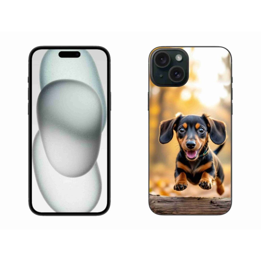 Zselés borítás mmCase iPhone 15 Plus készülékhez - tacskó 2