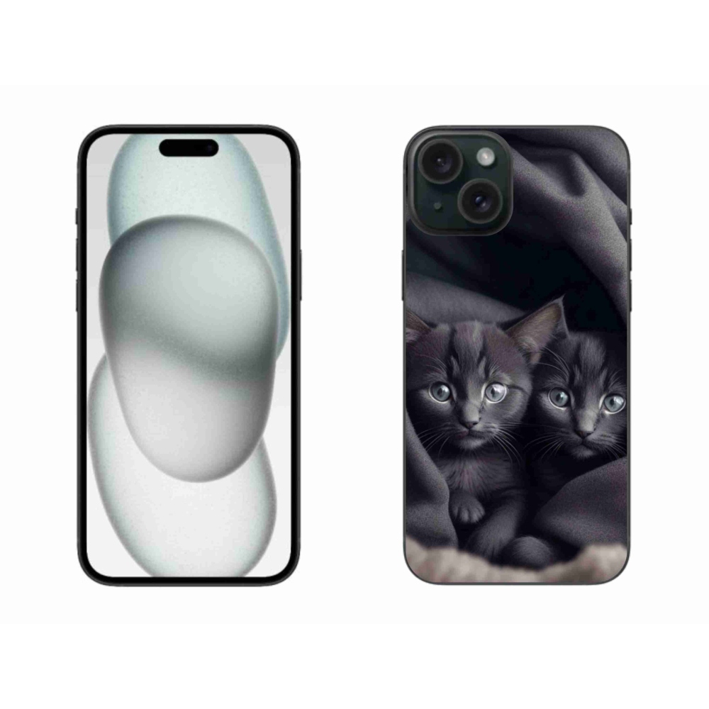 Zselés borítás mmCase iPhone 15 Plus készülékhez - cat duo