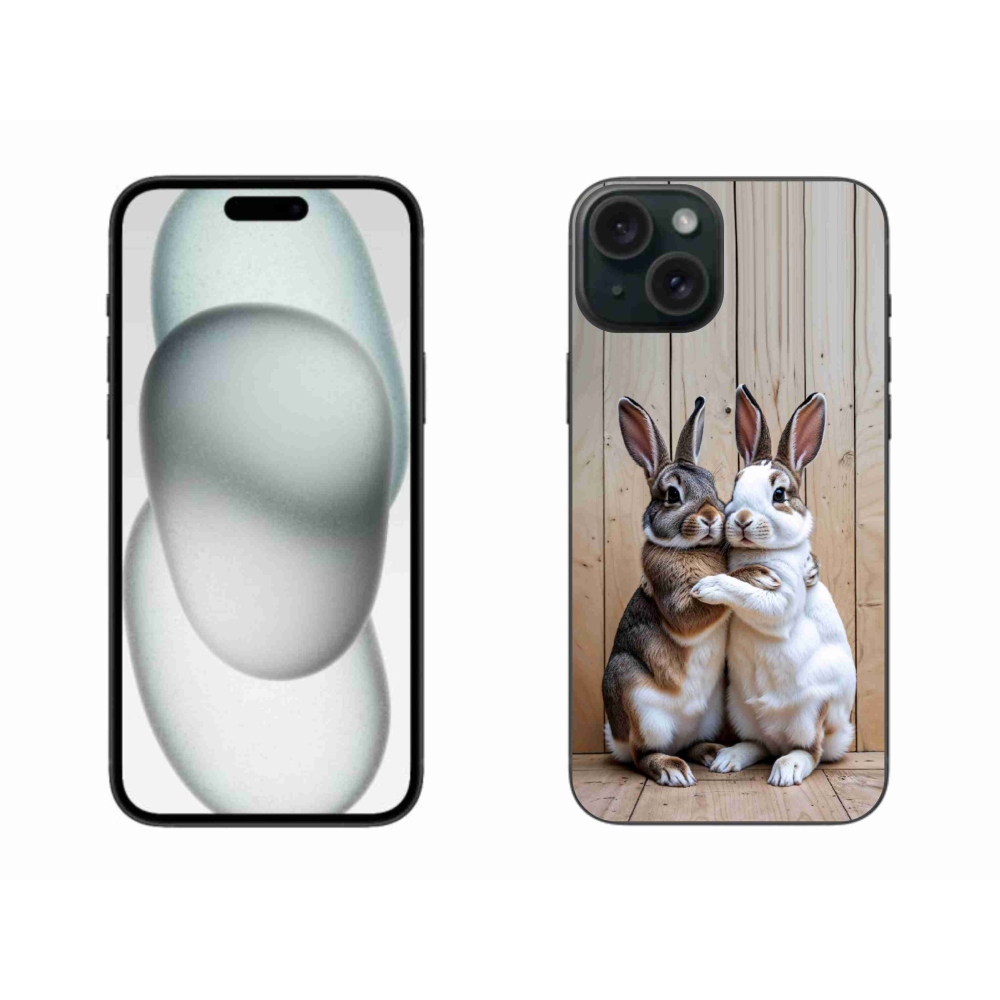 mmCase gél tok az iPhone 15 Plus-hoz – nyúlpár