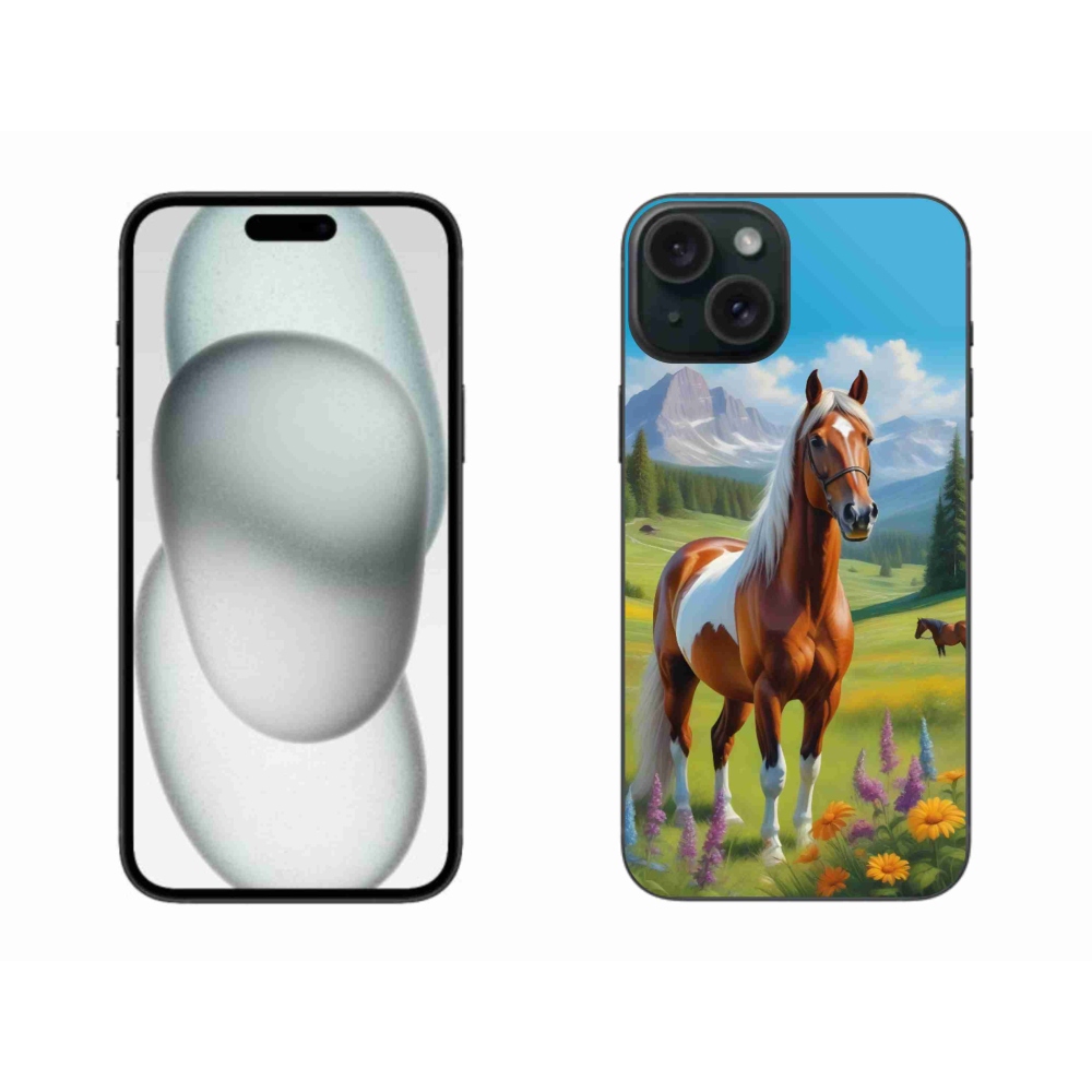 mmCase gél tok az iPhone 15 Plus-hoz – ló a réten