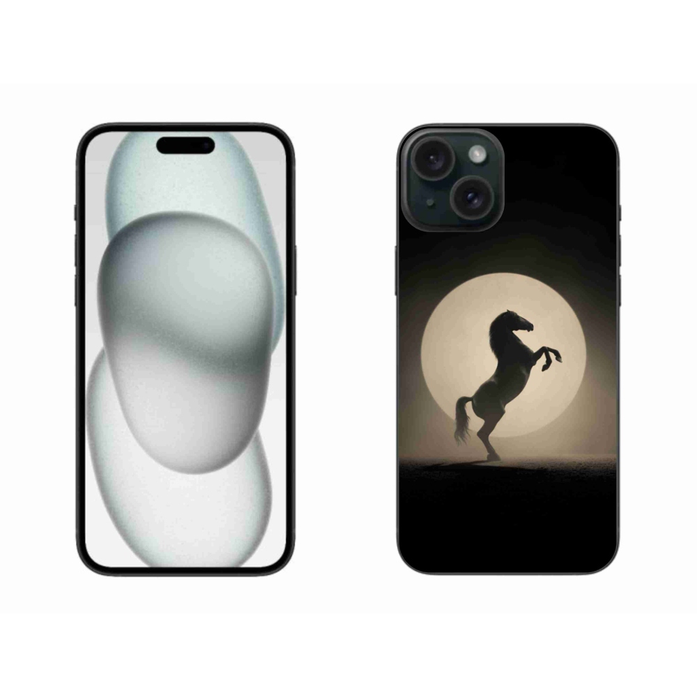 Zselés borítás mmCase iPhone 15 Plus készülékhez - ló sziluettben