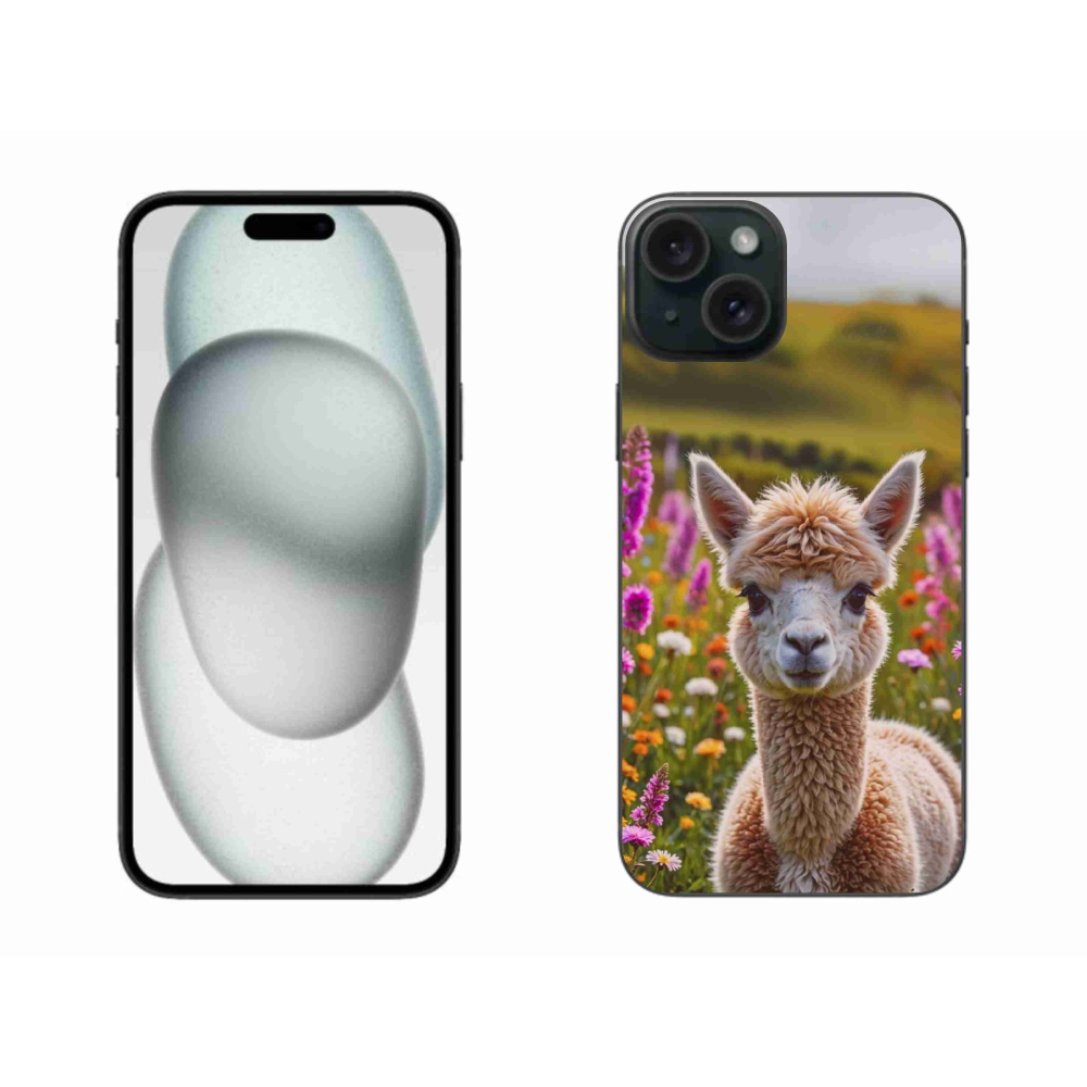 mmCase gél tok az iPhone 15 Plus-hoz – láma a réten