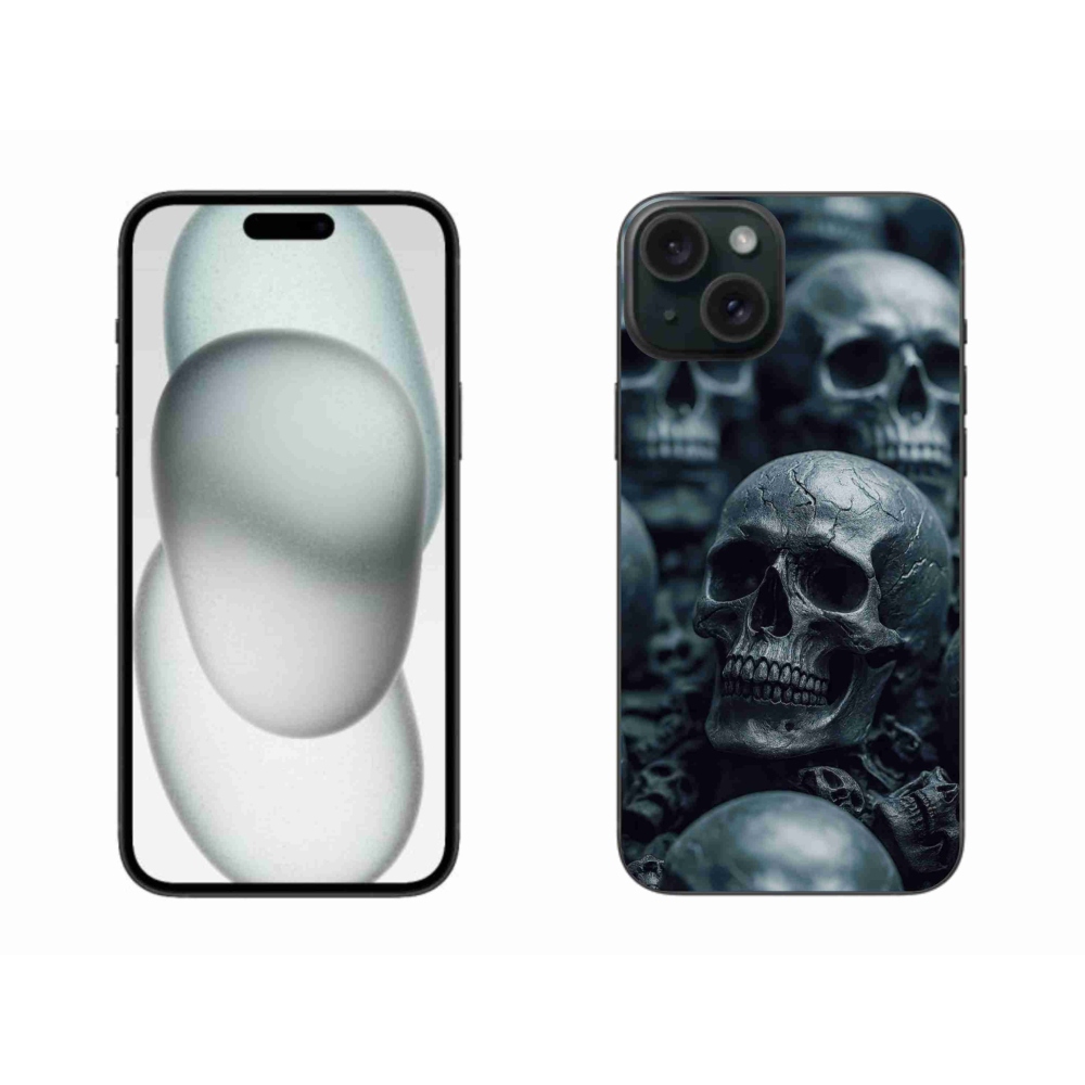 Gél védőburkolat mmCase iPhone 15 Plus készülékhez - koponya 2