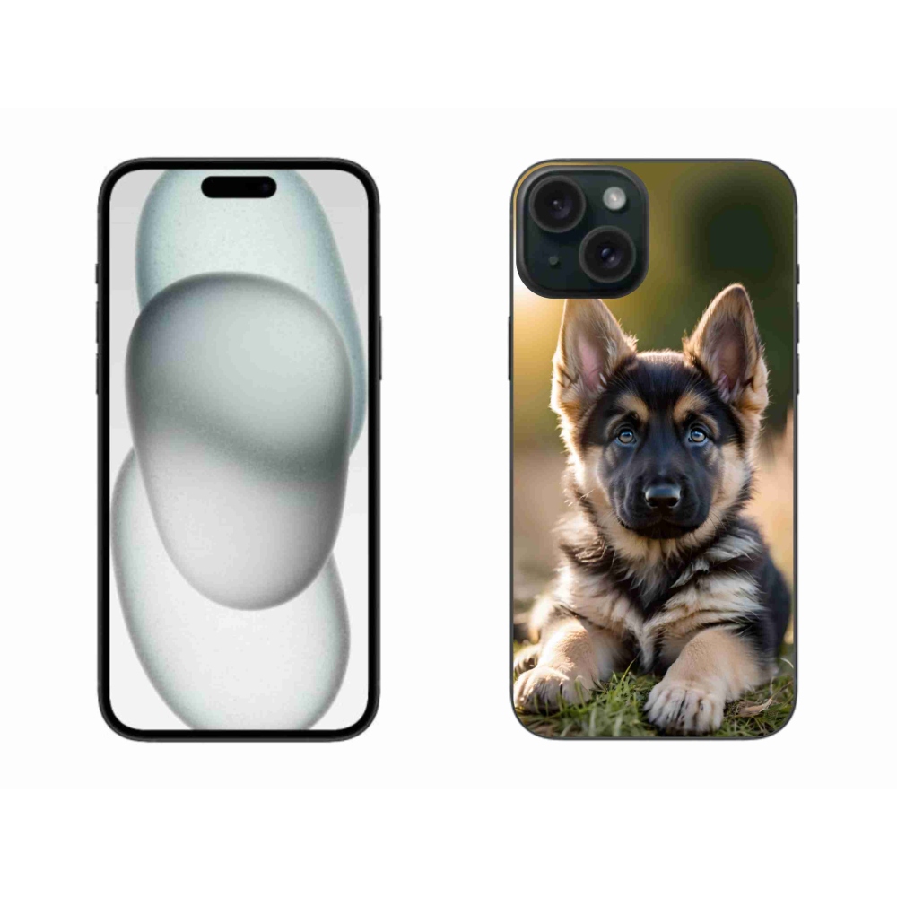 mmCase gél tok az iPhone 15 Plus-hoz – német juhászkutya a természetben