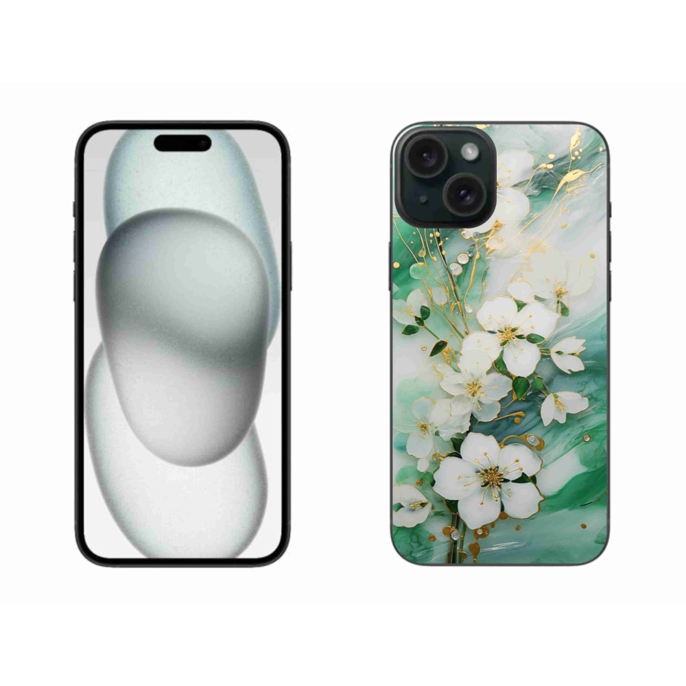 Gél borítás mmCase iPhone 15 Plus készülékhez - finom virágok