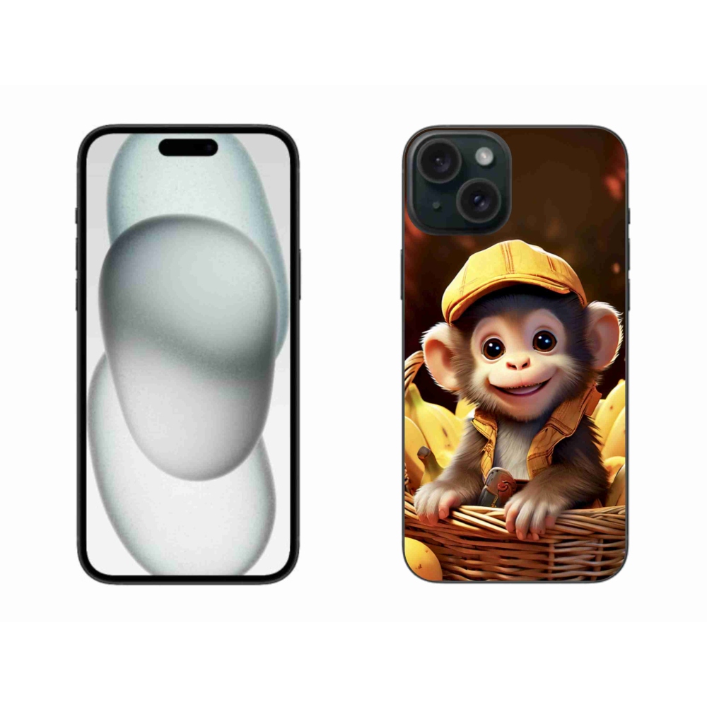 mmCase gél tok az iPhone 15 Plus-hoz – majom a kosárban