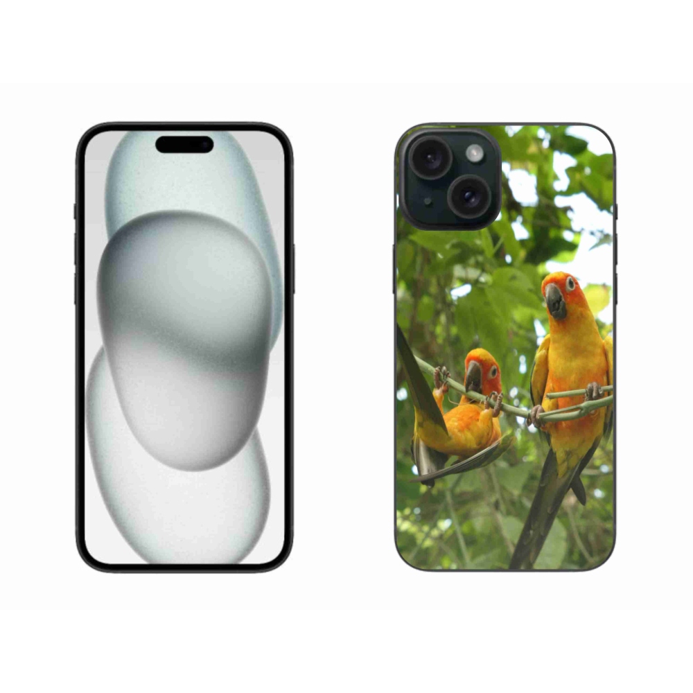 Zselés borítás mmCase iPhone 15 Plus készülékhez - papagájok aratingy