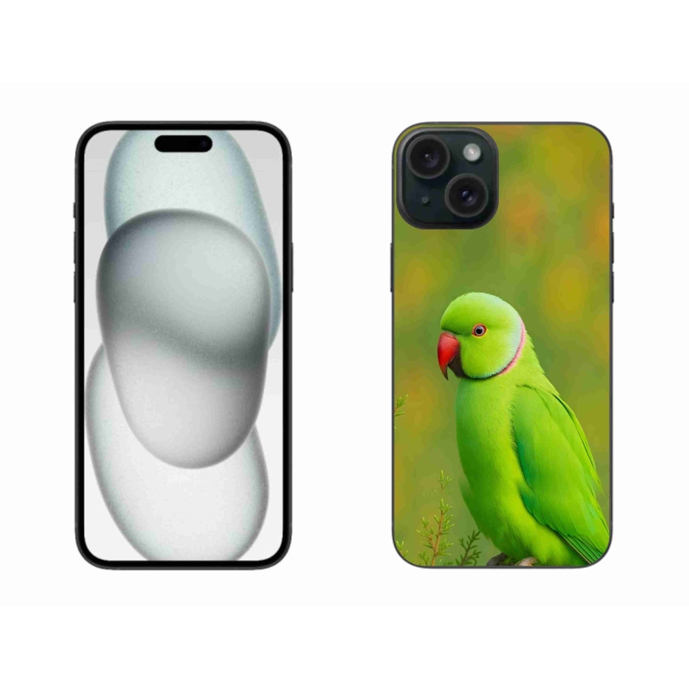 Zselés borítás mmCase iPhone 15 Plus készülékhez - papagáj alexandr 2