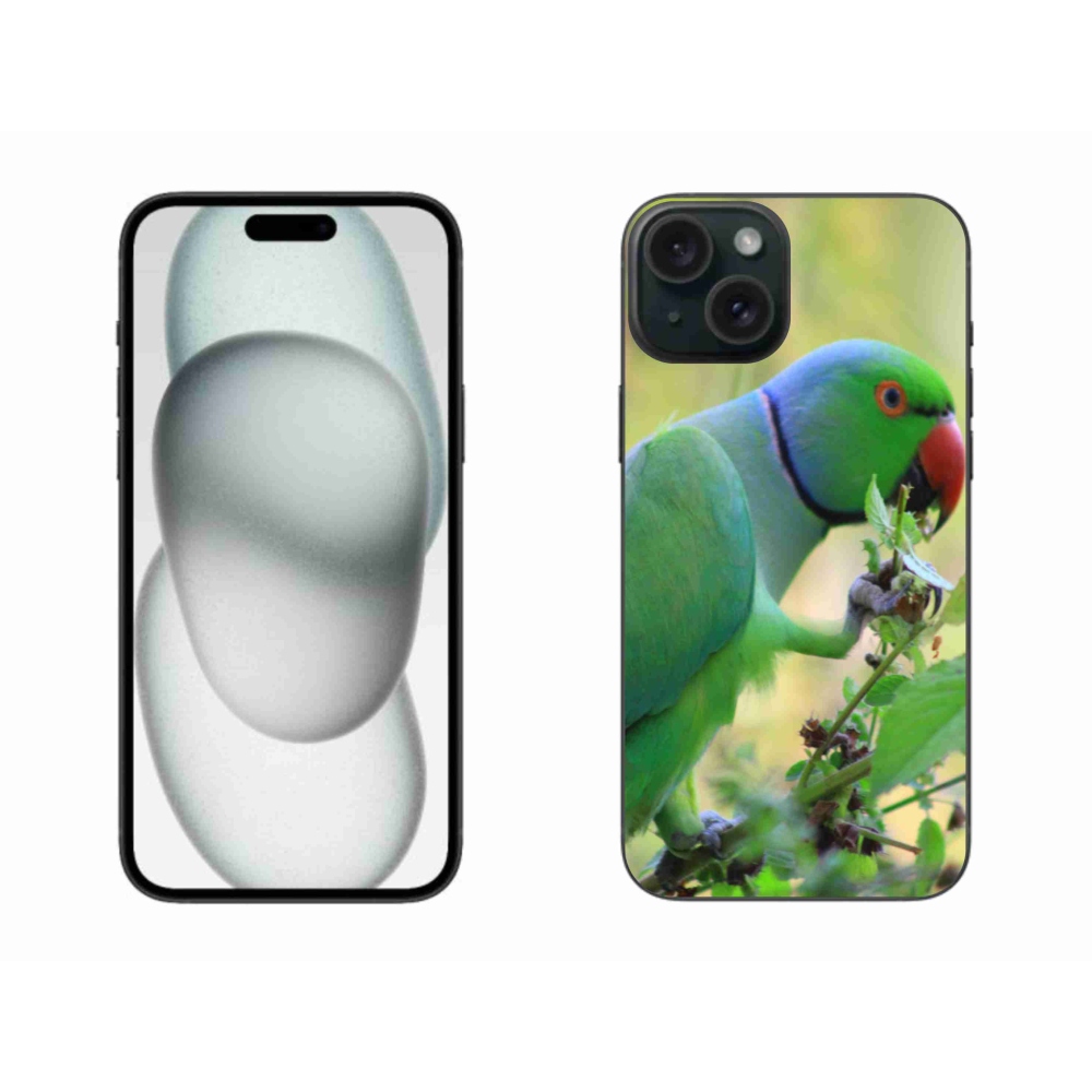 Zselés borítás mmCase iPhone 15 Plus készülékhez - papagáj alexandr