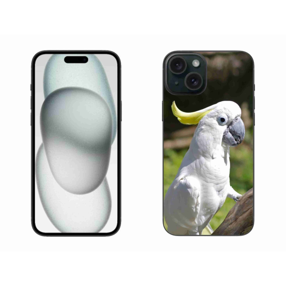 Zselés borítás mmCase iPhone 15 Plus készülékhez - papagáj kakadu 2