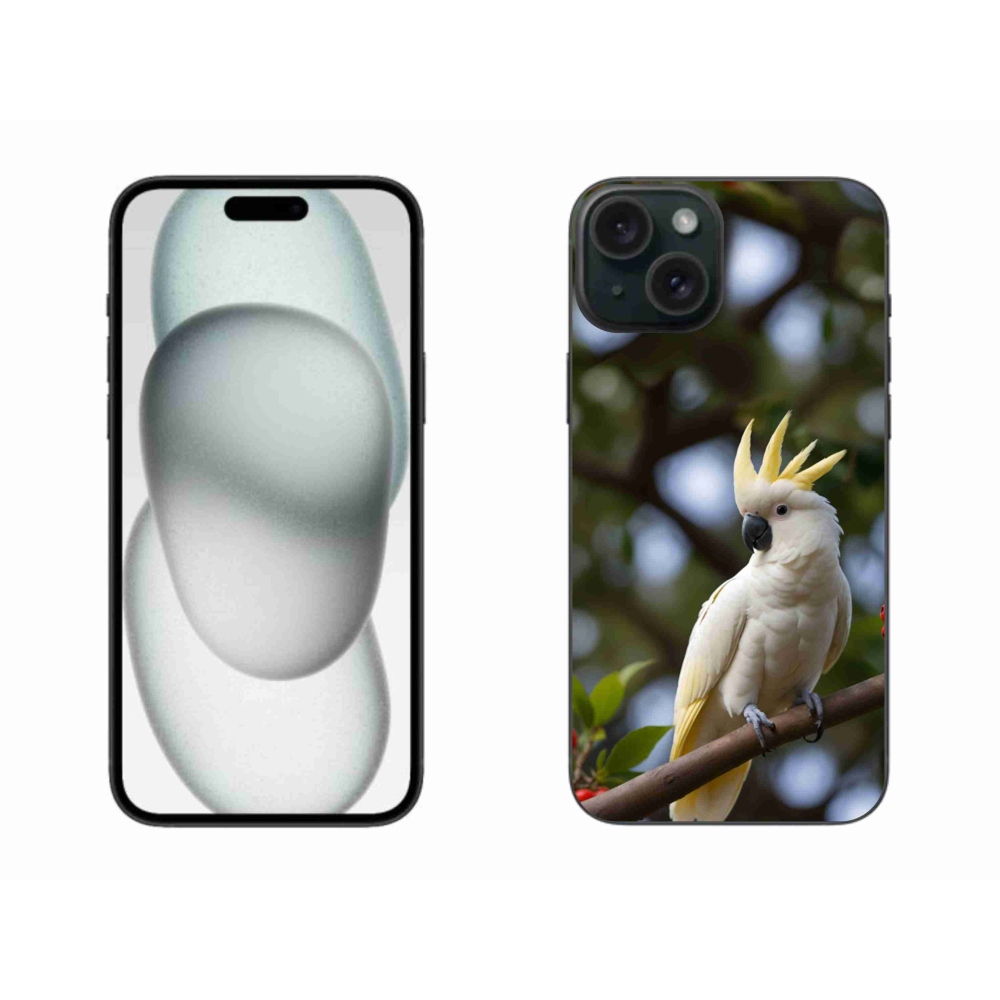 mmCase gél tok az iPhone 15 Plus-hoz – kakadu papagáj 3