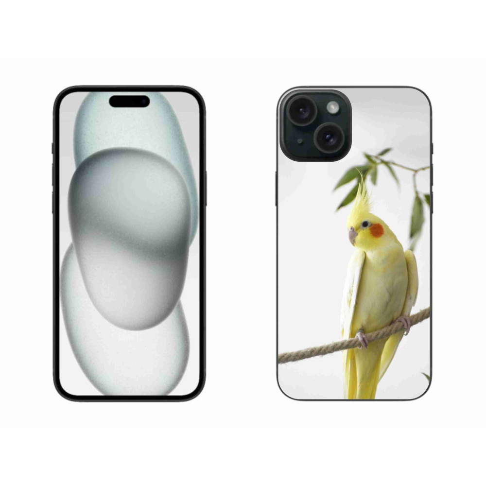 mmCase gél tok az iPhone 15 Plus-hoz – tollas papagáj