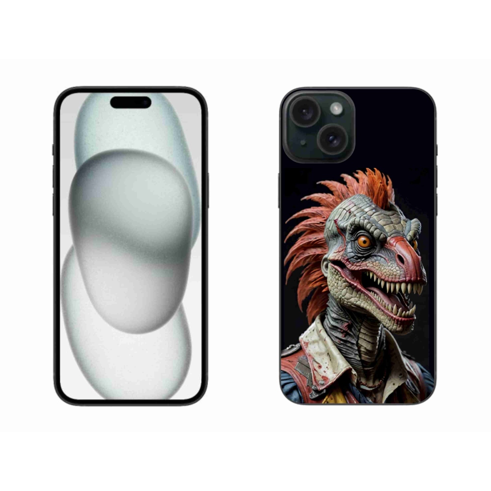 mmCase gél tok az iPhone 15 Plus-hoz – punk dinoszaurusz