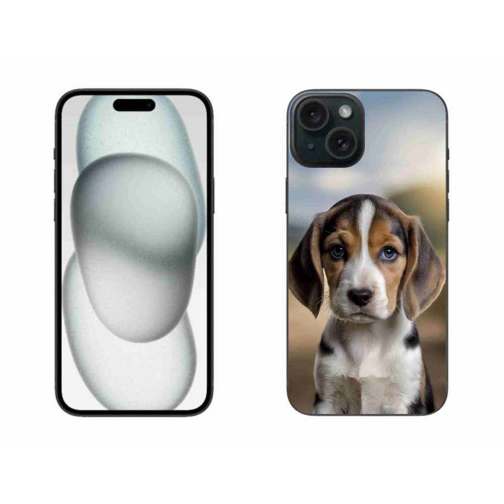 mmCase gél tok az iPhone 15 Plus-hoz – aranyos beagle