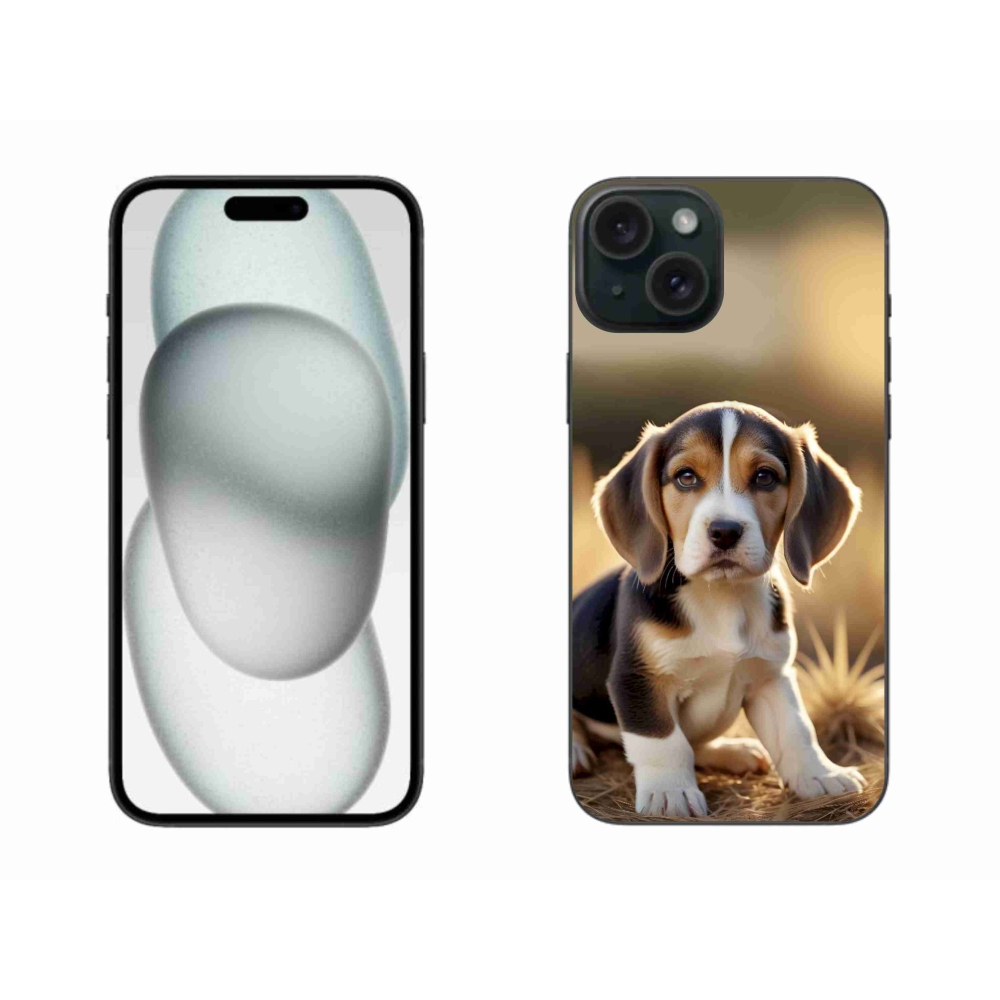mmCase gél tok az iPhone 15 Plus-hoz – aranyos beagle