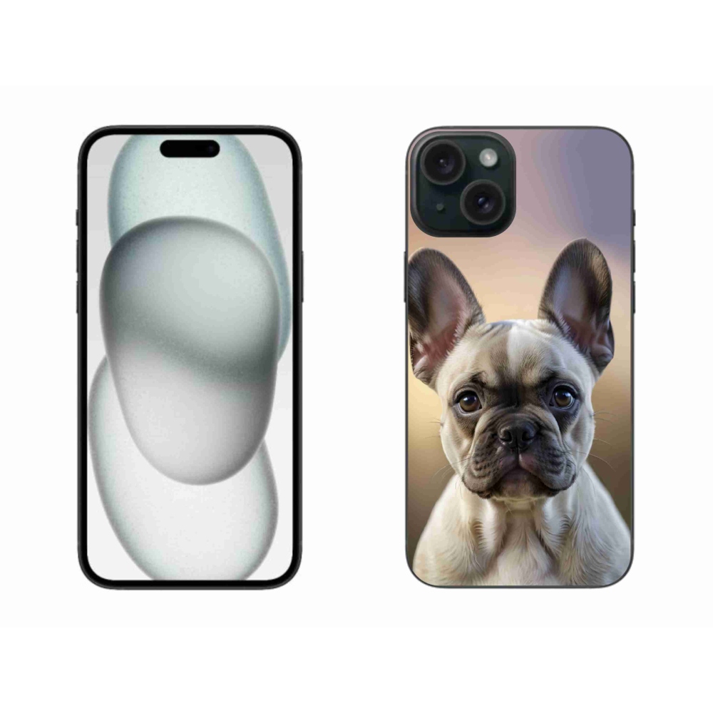 mmCase gél tok az iPhone 15 Plus-hoz – aranyos francia buldog