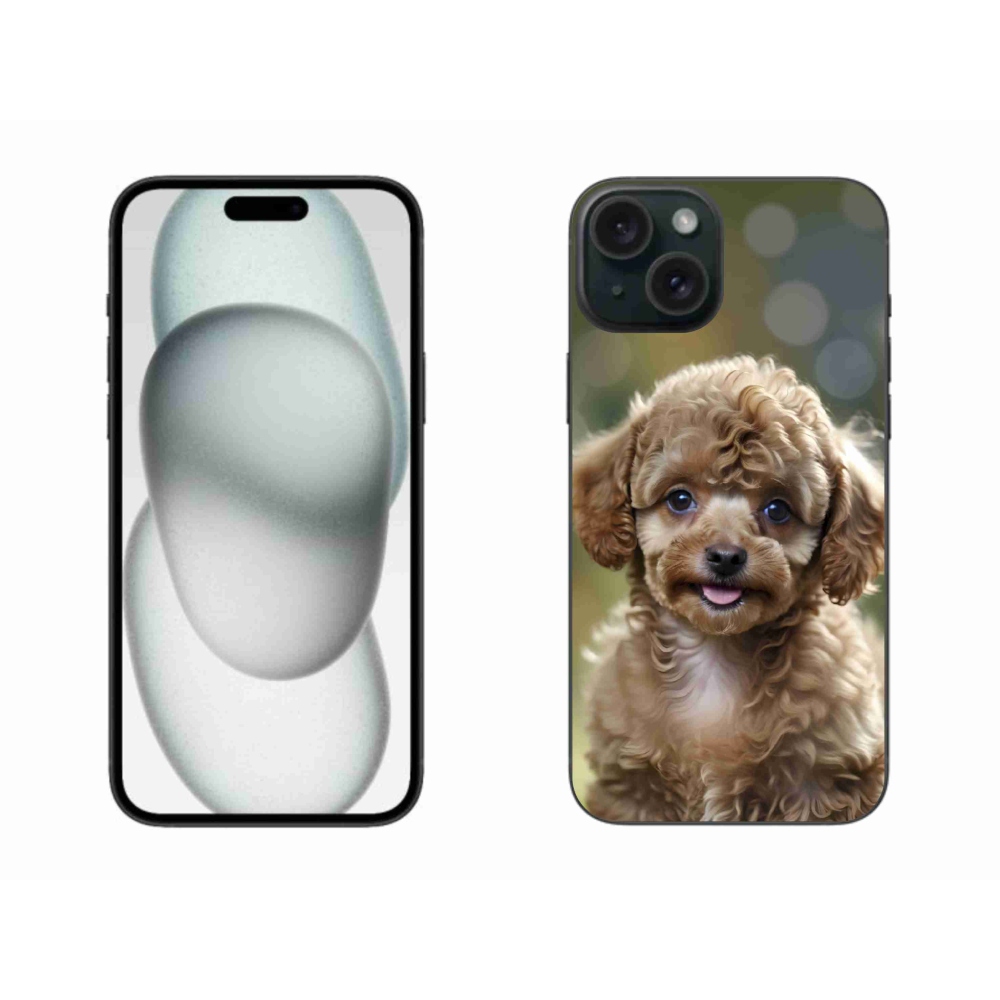 mmCase gél tok az iPhone 15 Plus-hoz – aranyos pudli