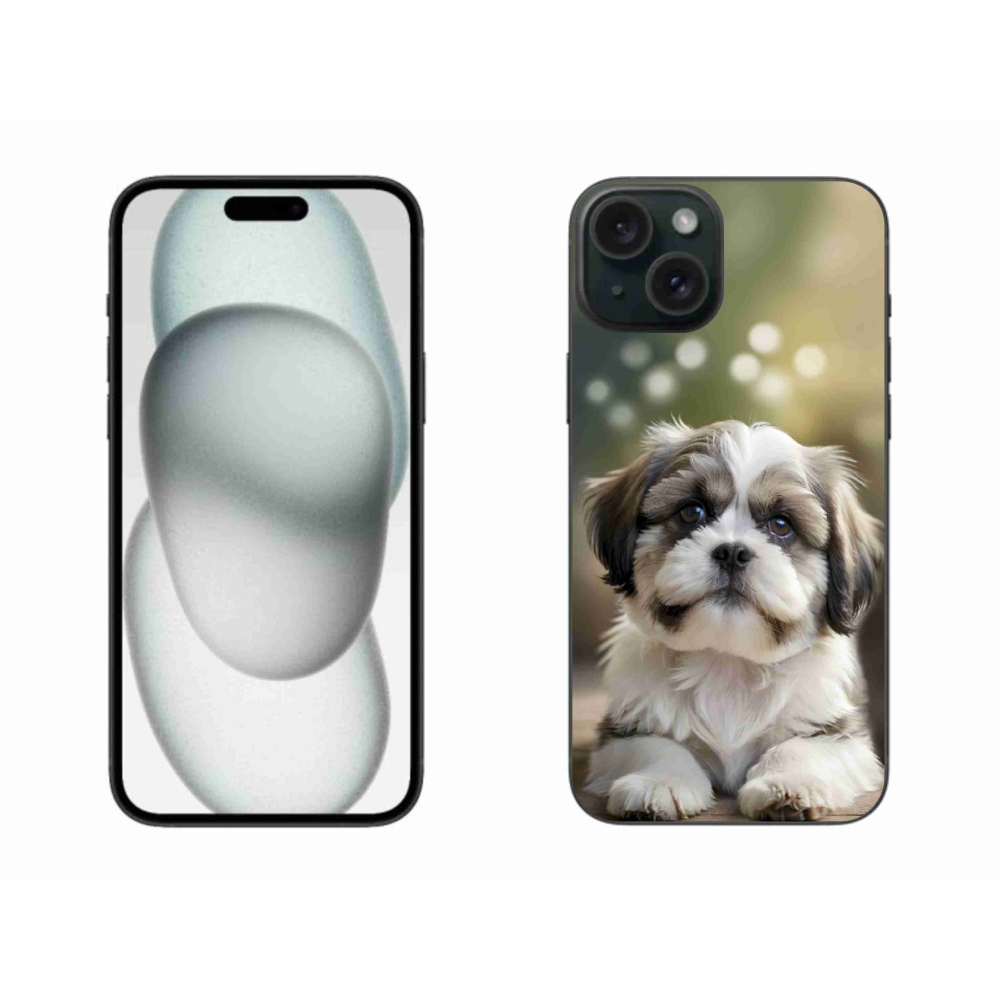 mmCase gél tok az iPhone 15 Plus-hoz – aranyos shih-tzu
