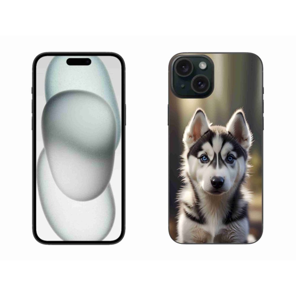 mmCase gél tok az iPhone 15 Plus-hoz – aranyos szibériai husky