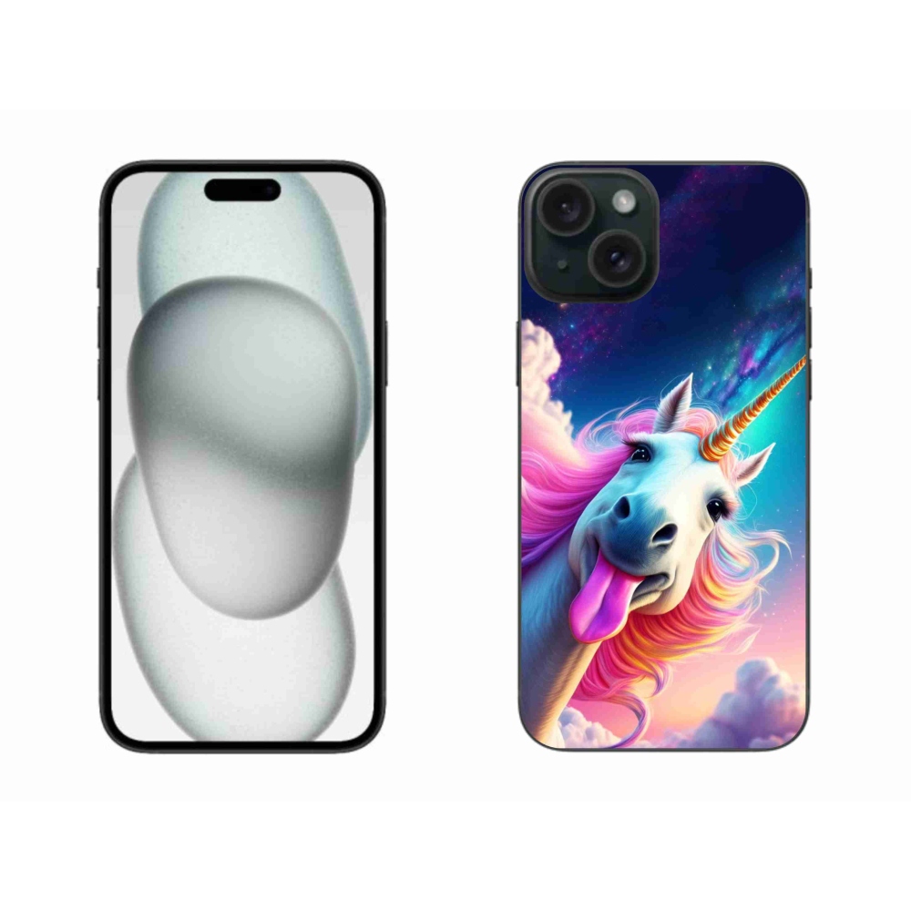 mmCase gél tok az iPhone 15 Plus-hoz – őrült egyszarvú