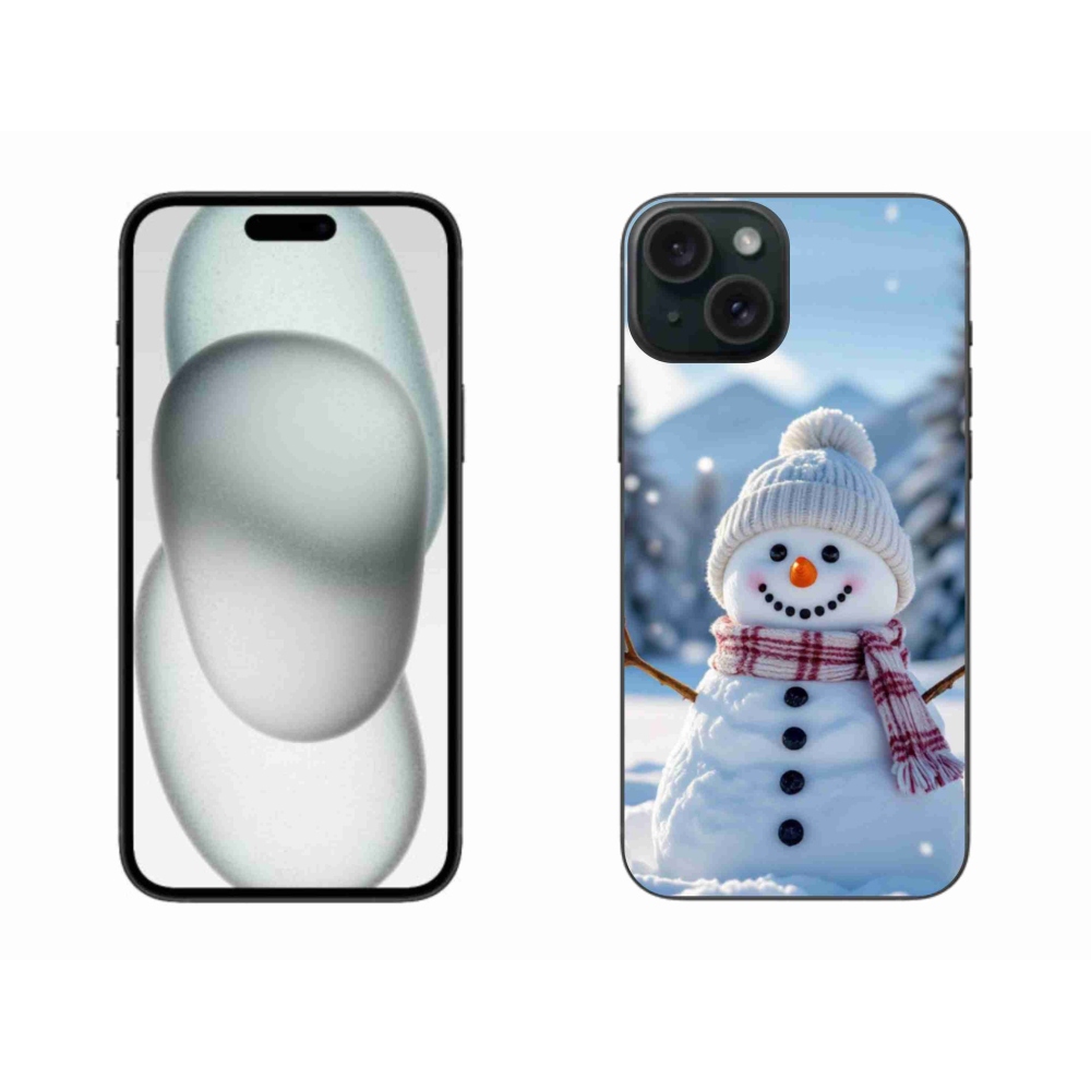 Zselés borítás mmCase iPhone 15 Plus készülékhez - hóember 3