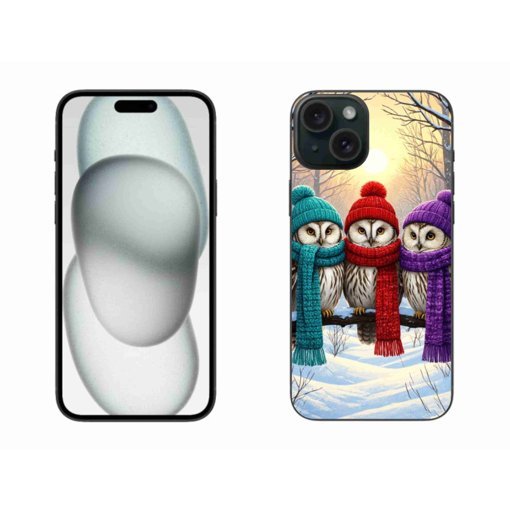 Gél borítás mmCase iPhone 15 Plus készülékhez - bagoly barátok