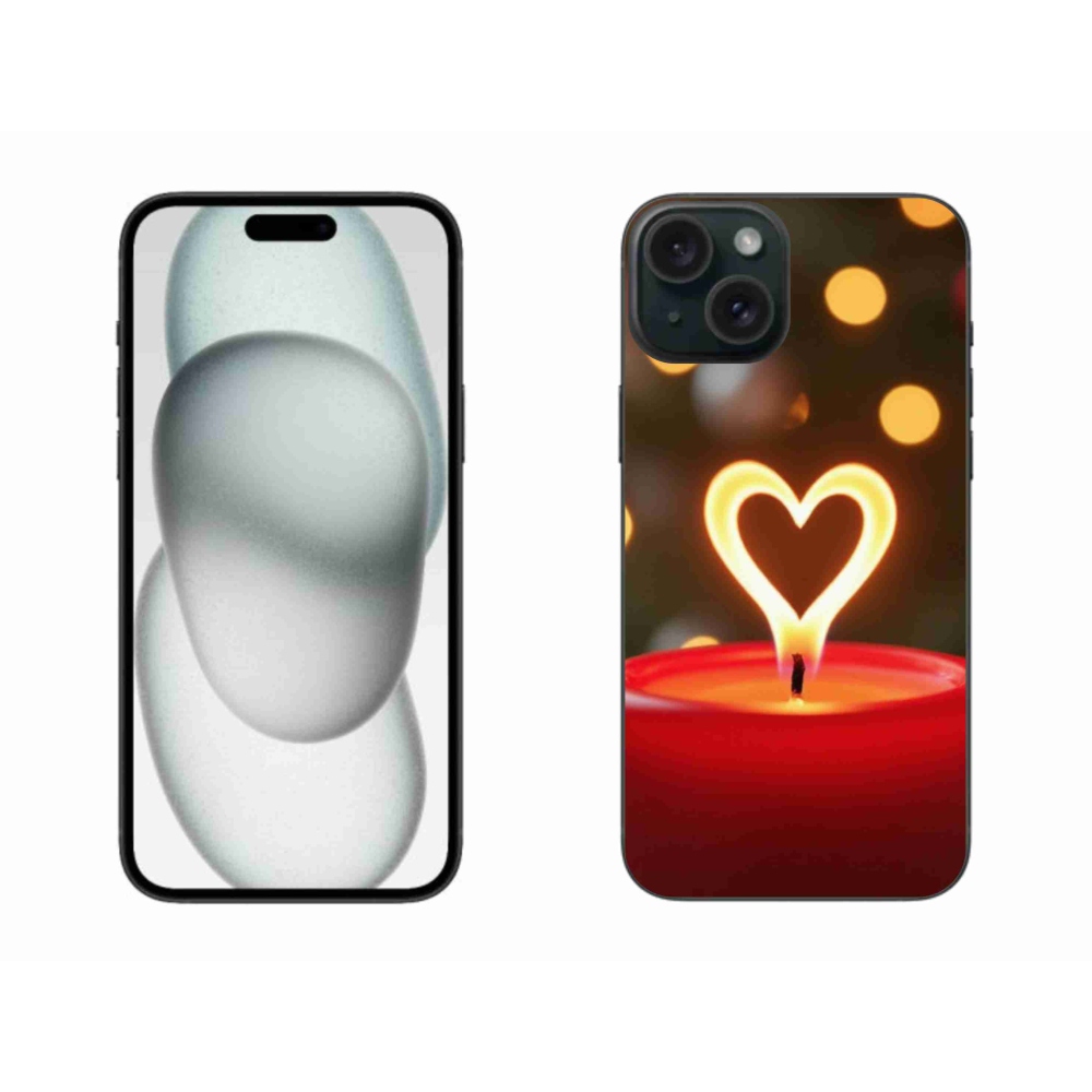 Zselés borítás mmCase iPhone 15 Plus készülékhez - lángszív