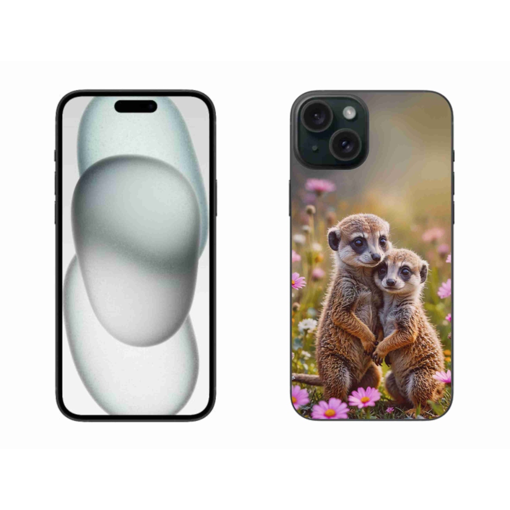 mmCase gél tok az iPhone 15 Plus-hoz – szurikáta-duó
