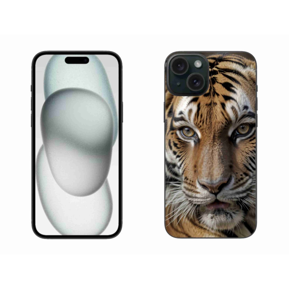 Zselés borítás mmCase iPhone 15 Plus készülékhez - tigris nézet