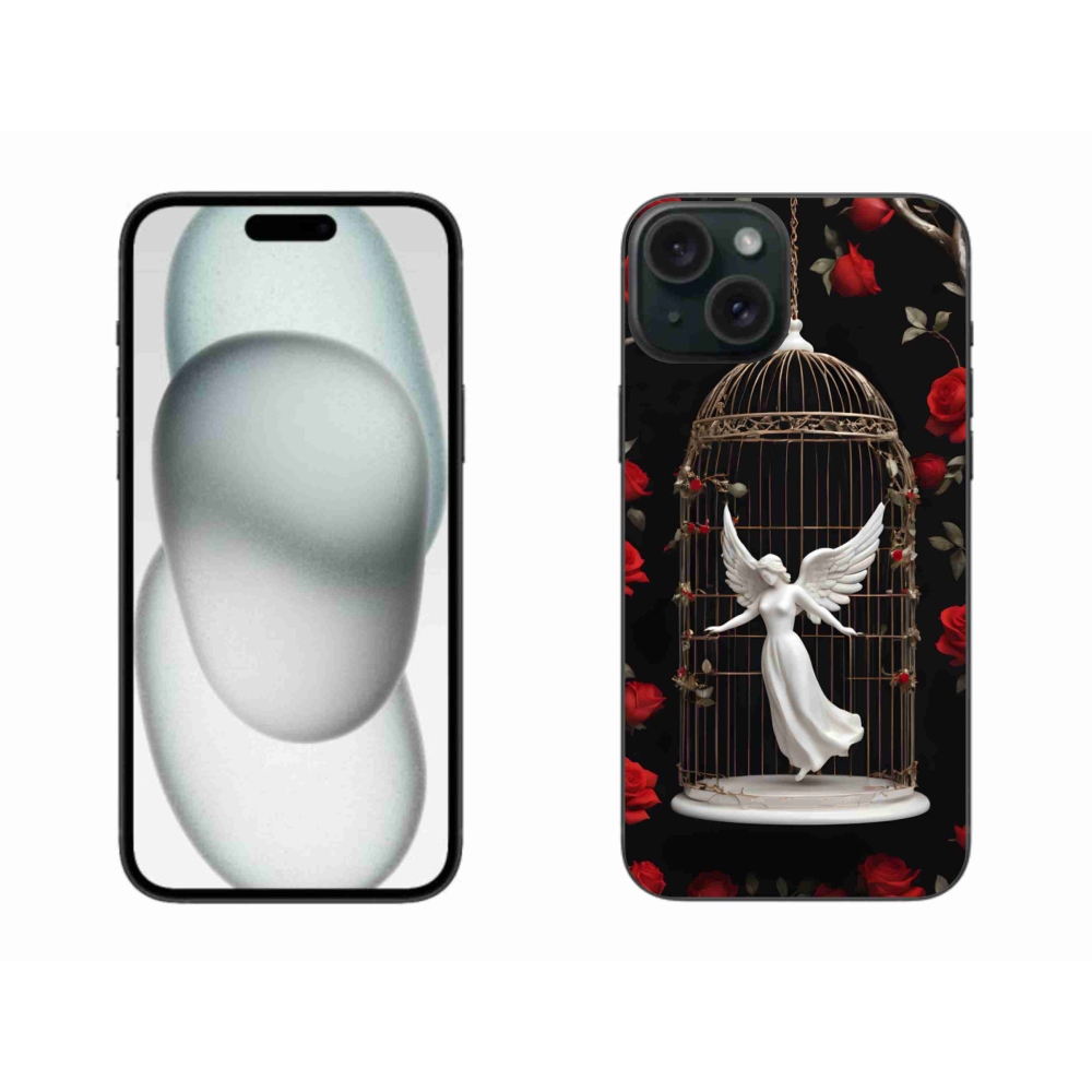 Zselés borítás mmCase iPhone 15 Plus készülékhez - csapdába esett angyal