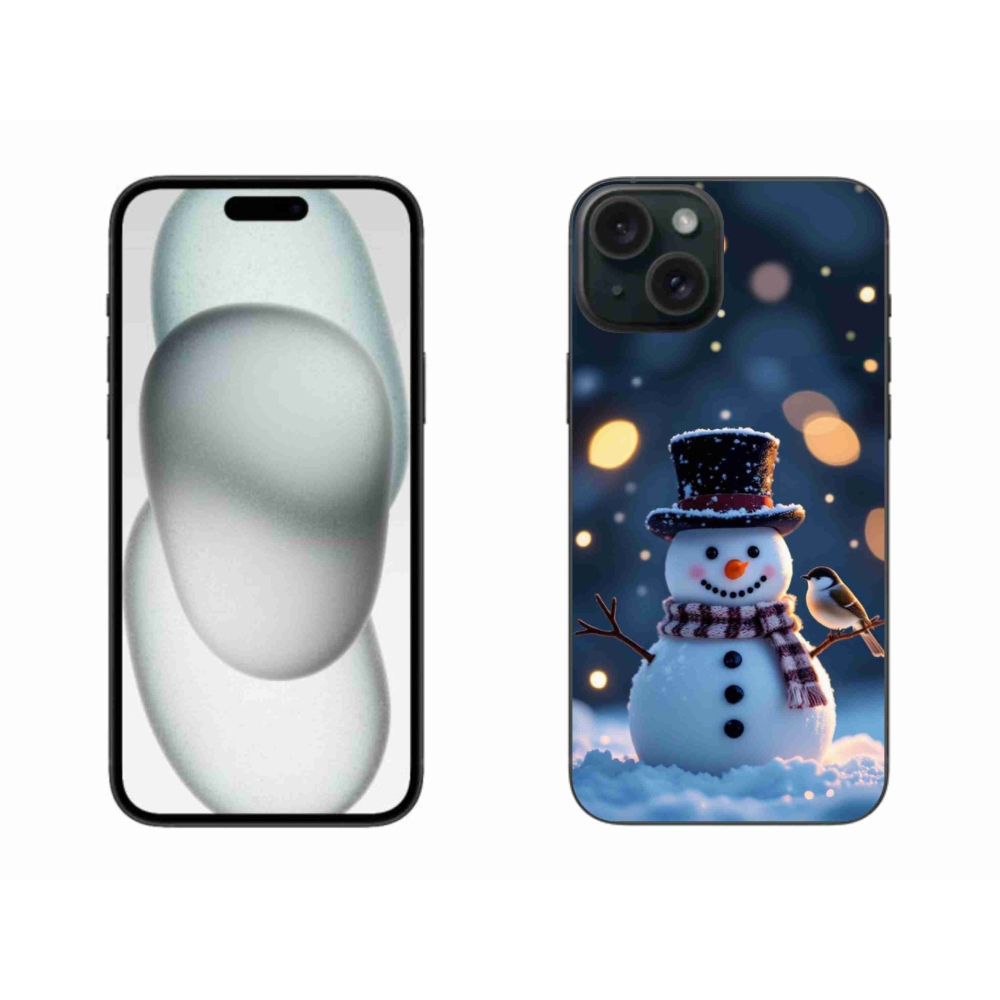 mmCase gél tok az iPhone 15 Plus-hoz – karácsonyi hóember
