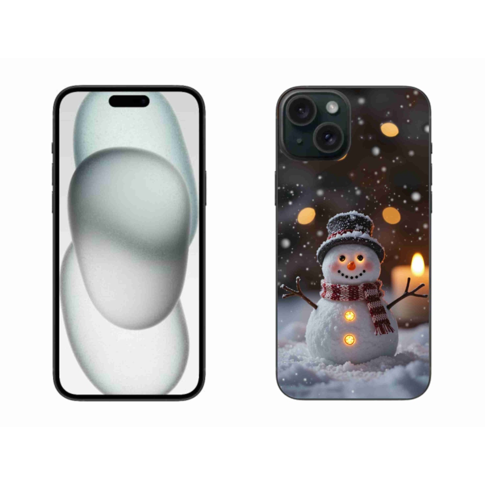mmCase gél tok az iPhone 15 Plus-hoz – vidám hóember