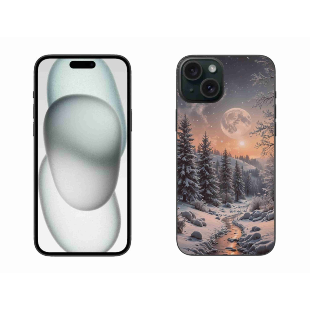 Gél borítás mmCase iPhone 15 Plus készülékhez - téli tájkép 2