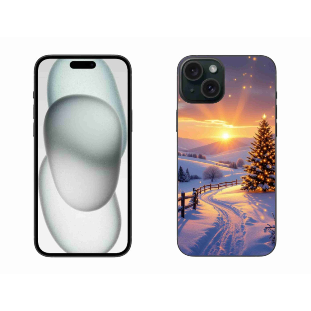Gél borítás mmCase iPhone 15 Plus készülékhez - téli tájkép