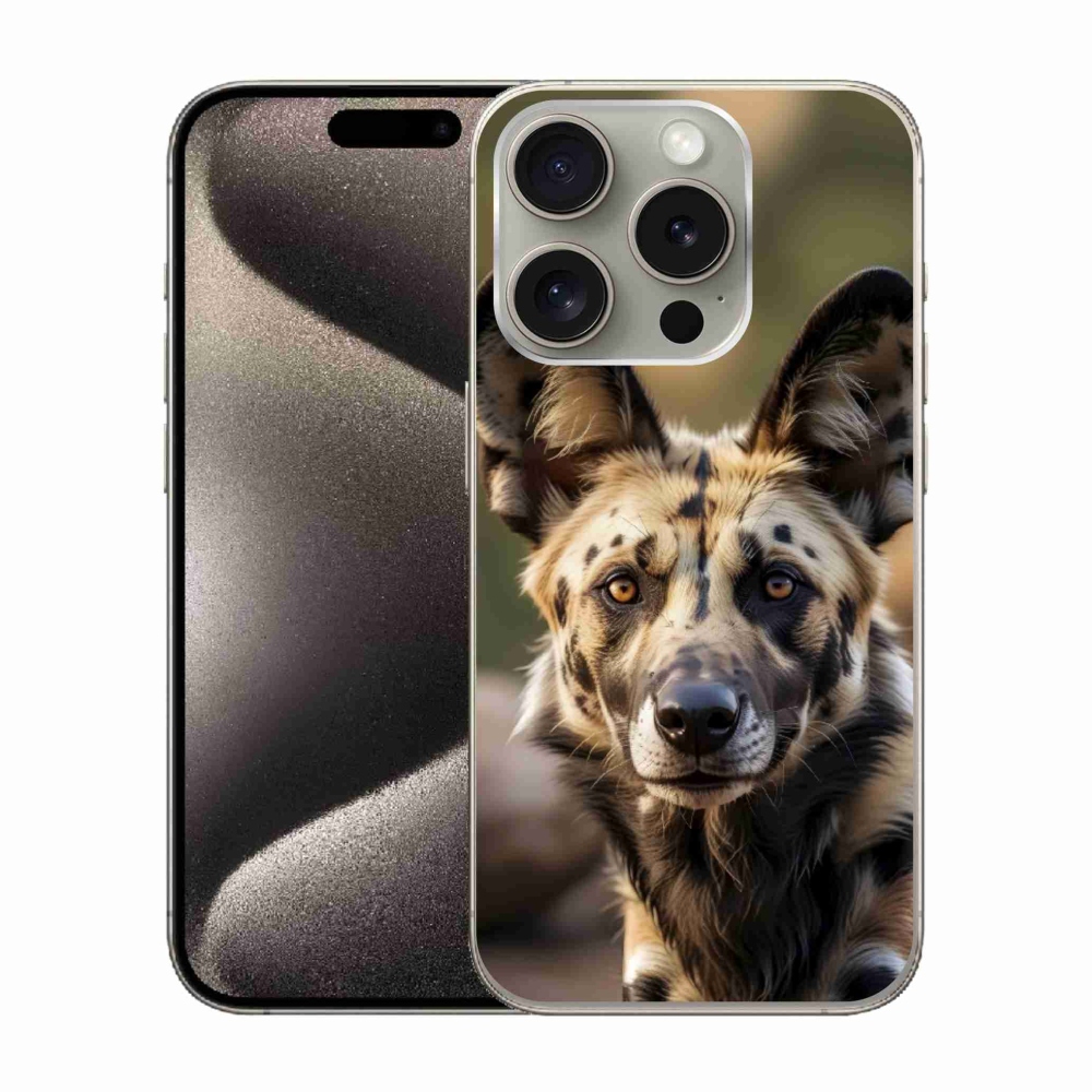mmCase gél tok az iPhone 15 Pro-hoz – afrikai vadkutya