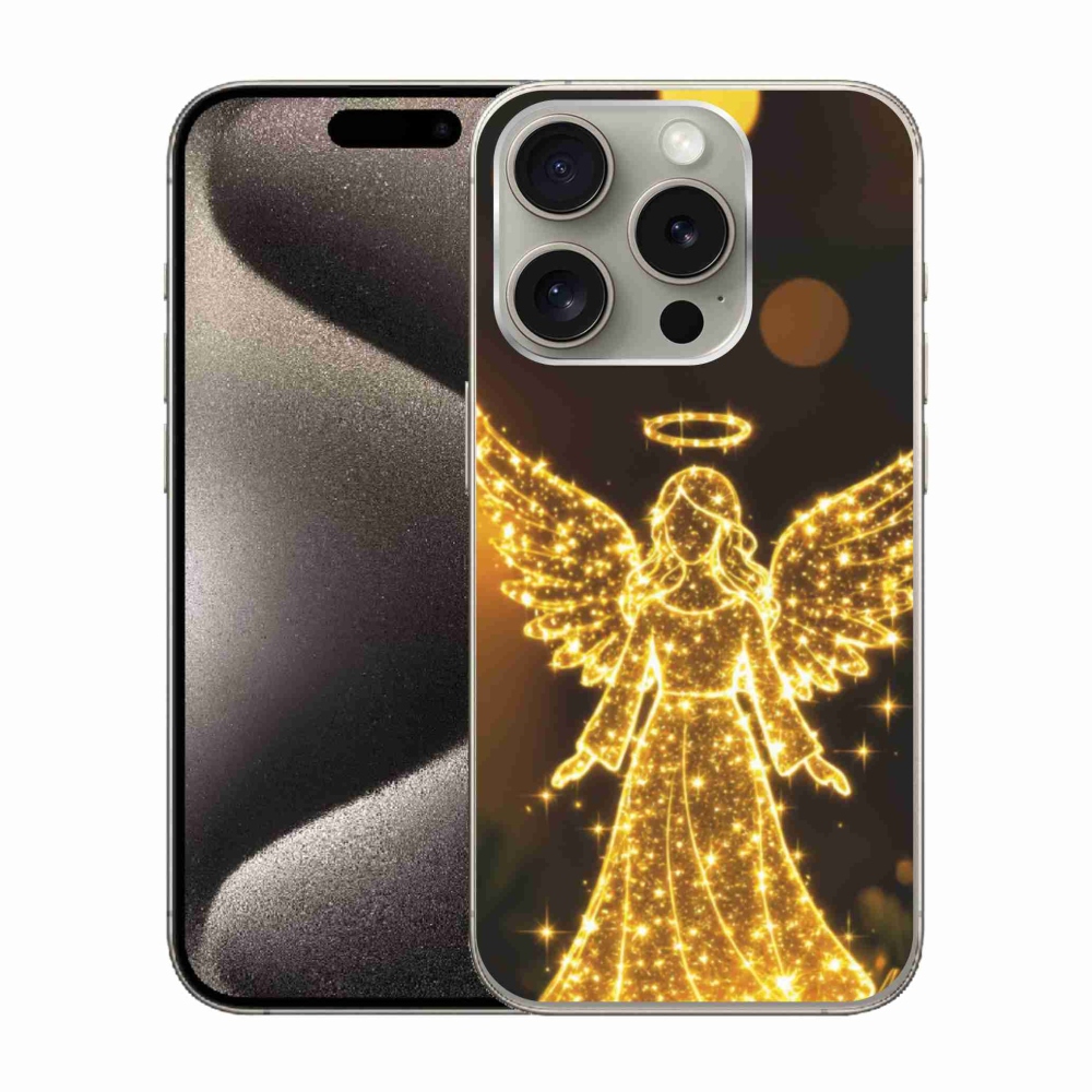Zselés borítás mmCase iPhone 15 Pro készülékhez - angyalka