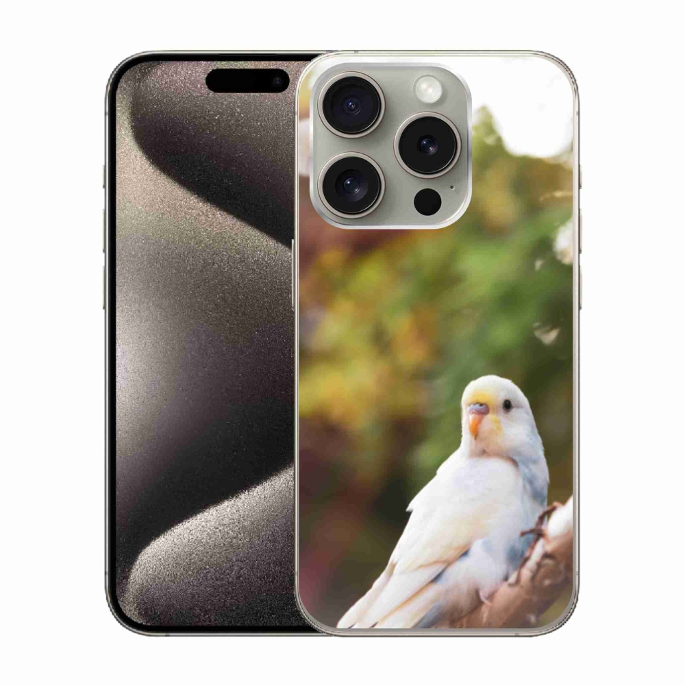 Zselés borítás mmCase iPhone 15 Pro készülékhez - andulka fehér