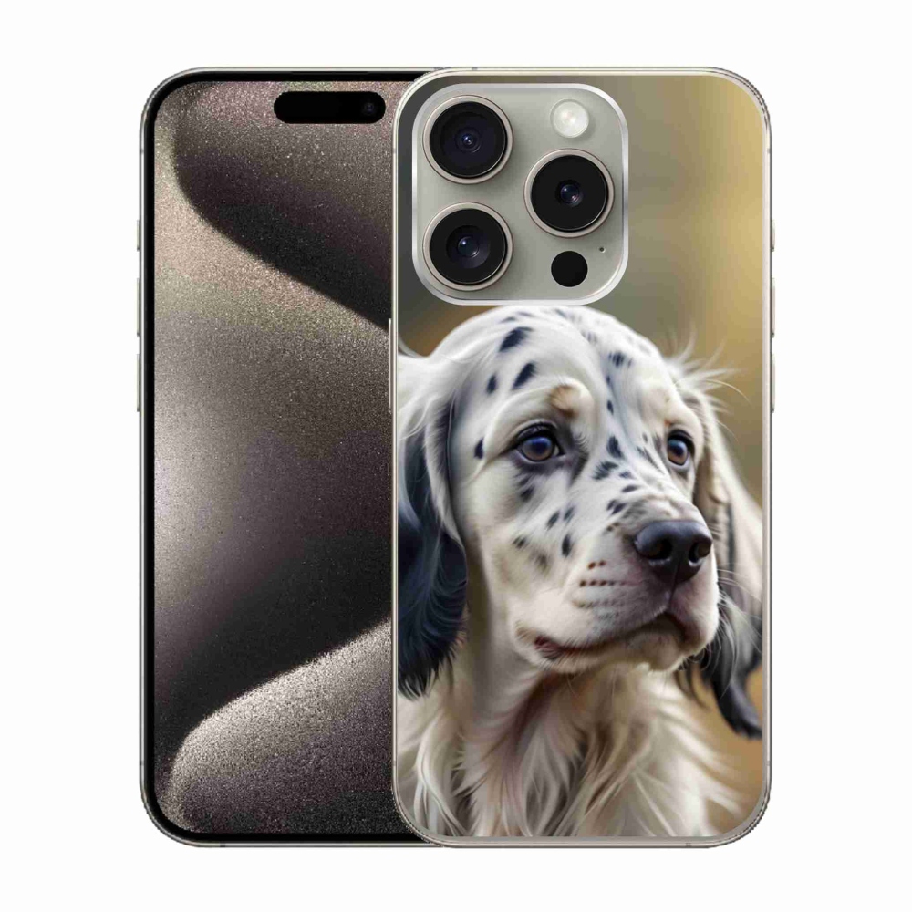 Gél védőhuzat mmCase iPhone 15 Pro készülékhez - English Setter